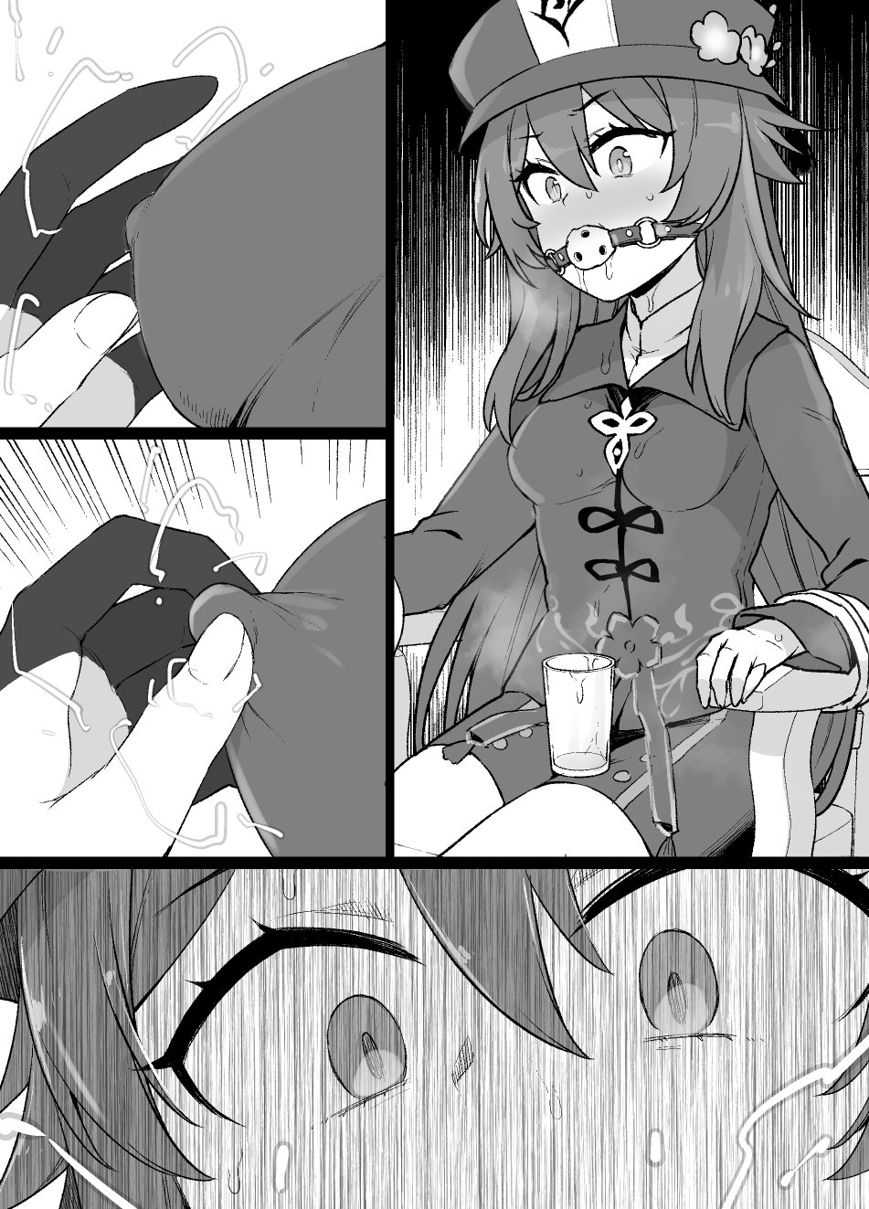 Genshin Impact Hu Tao Chikubi Zeme Manga page 6