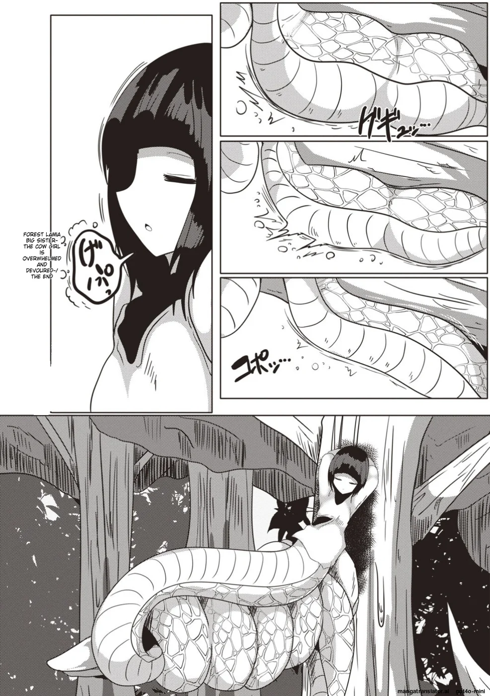 Lamia Sister of the Forest – Cow Girl is Overrun and Swallowed page 20