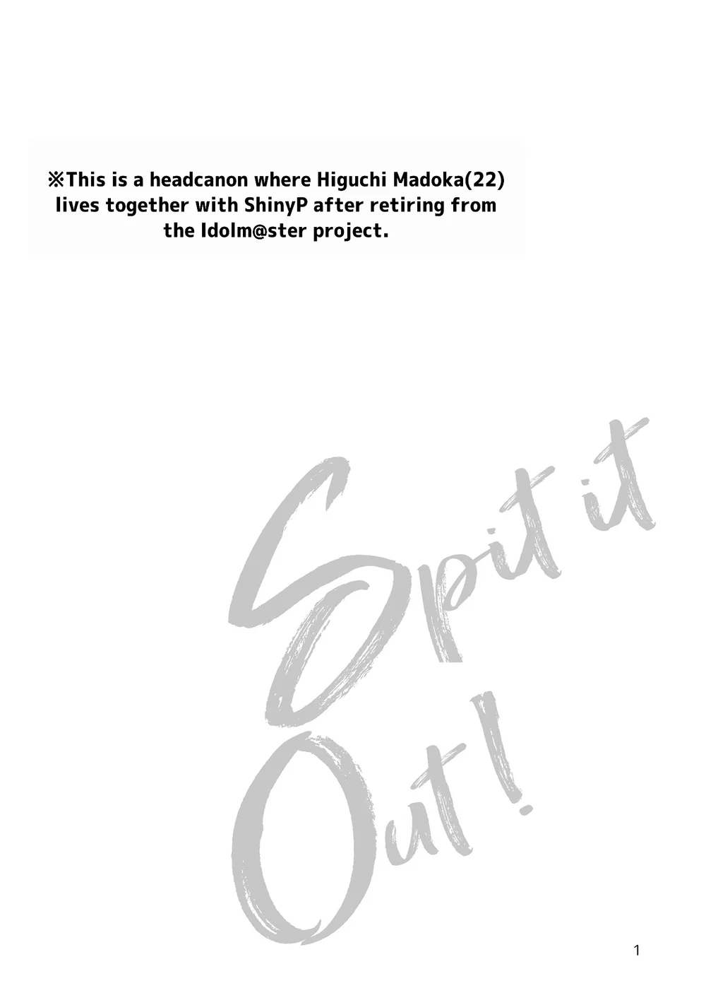 Spit it Out! page 1